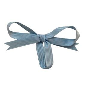 100 Pre-Tied Starched Grosgrain Blue Ribbon Craft Bows Baby Shower Cards Favors